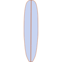 download Surfboard clipart image with 180 hue color