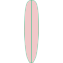 download Surfboard clipart image with 315 hue color