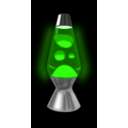 Lava Lamp Glowing Green