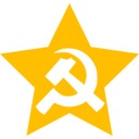 download Hammer And Sickle In Star clipart image with 45 hue color