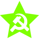 download Hammer And Sickle In Star clipart image with 90 hue color