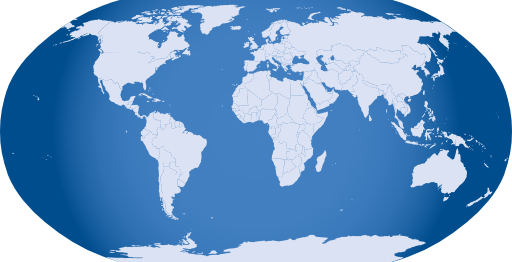 Blue World Map