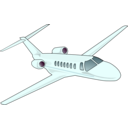 download Business Jet clipart image with 315 hue color