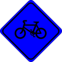 download Roadsign Watch For Bicycles clipart image with 180 hue color