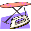 download Ironing Board And Iron clipart image with 225 hue color