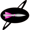 download 1950s Rocket Ship clipart image with 315 hue color