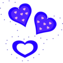 download Valentine Orange Hearts clipart image with 225 hue color