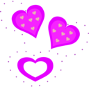 download Valentine Orange Hearts clipart image with 270 hue color