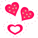 download Valentine Orange Hearts clipart image with 315 hue color