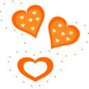 Valentine Orange Hearts