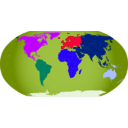 download Continents Colored clipart image with 225 hue color