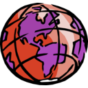 download Earth clipart image with 180 hue color