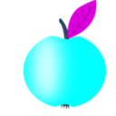 download Apple Red With A Green Leaf clipart image with 180 hue color