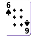 download White Deck 6 Of Spades clipart image with 225 hue color