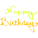 download Happy Birthday clipart image with 45 hue color