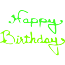 download Happy Birthday clipart image with 90 hue color