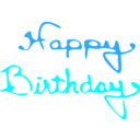 download Happy Birthday clipart image with 180 hue color