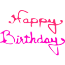 download Happy Birthday clipart image with 315 hue color