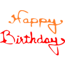 download Happy Birthday clipart image with 0 hue color