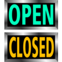 download Open And Closed Signs clipart image with 45 hue color