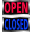 download Open And Closed Signs clipart image with 225 hue color