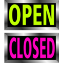 download Open And Closed Signs clipart image with 315 hue color