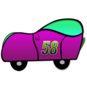 download 2d Blue Funny Car clipart image with 90 hue color