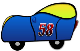 2d Blue Funny Car