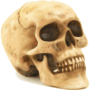 download Skull clipart image with 0 hue color