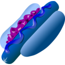 download Hot Dog clipart image with 180 hue color