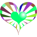 download Red Heart clipart image with 90 hue color