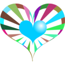 download Red Heart clipart image with 135 hue color