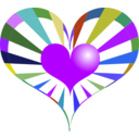 download Red Heart clipart image with 225 hue color