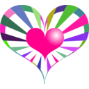 download Red Heart clipart image with 270 hue color