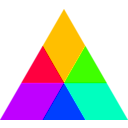 download Triangle Rgb Mix clipart image with 45 hue color