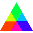 download Triangle Rgb Mix clipart image with 135 hue color
