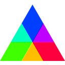 download Triangle Rgb Mix clipart image with 225 hue color