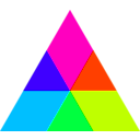 download Triangle Rgb Mix clipart image with 315 hue color