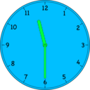 download Clock clipart image with 135 hue color