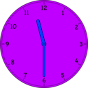 download Clock clipart image with 225 hue color