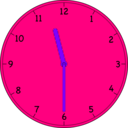 download Clock clipart image with 270 hue color