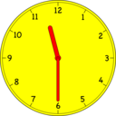 download Clock clipart image with 0 hue color