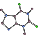 download Caffeine Molecule clipart image with 90 hue color
