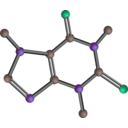 download Caffeine Molecule clipart image with 135 hue color