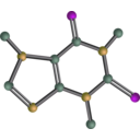 download Caffeine Molecule clipart image with 270 hue color