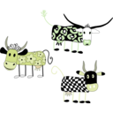download Cartoon Cows clipart image with 45 hue color