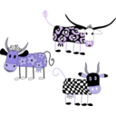 download Cartoon Cows clipart image with 225 hue color