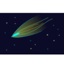 download Shooting Star 2 clipart image with 0 hue color