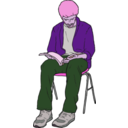 download Bennett Williamson Reading clipart image with 270 hue color