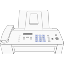 download Modern Fax Machine clipart image with 225 hue color
